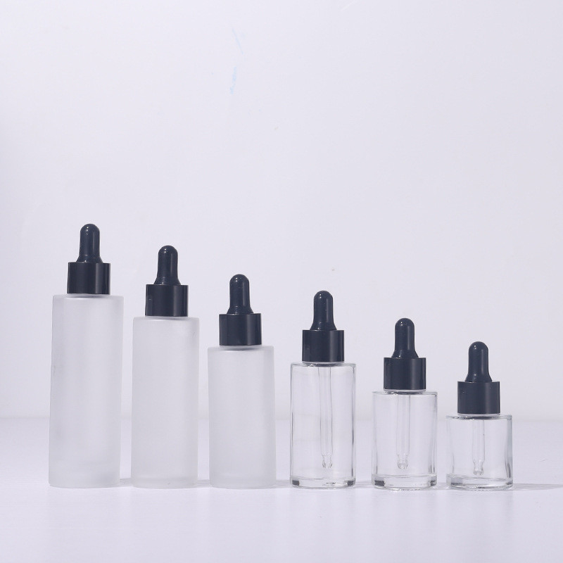 Round Essential Oil Bottle Glass Cosmetic Serum Dropper Bottle 10ml 15ml 20ml