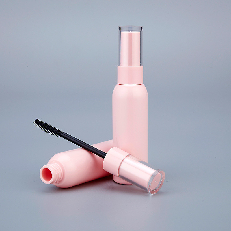 40ml Big Capacity Round Pink Plastic Mascara Tube ABS Pink Mascara Bottle